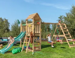 Jungle Gym Jungle Gym Legetårne|Safari legetårn m/gynger & klatremodul grøn Natur