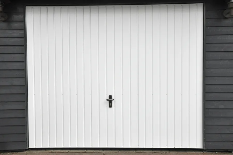 Garageporte & Tilbehør|Jyde stålvippeport 238 x 209 cm hvid