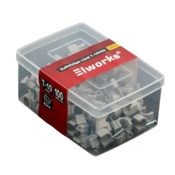 Elworks Elophæng & -Fastgørelse|Kabelclips 7-10 mm grå 100 stk. -