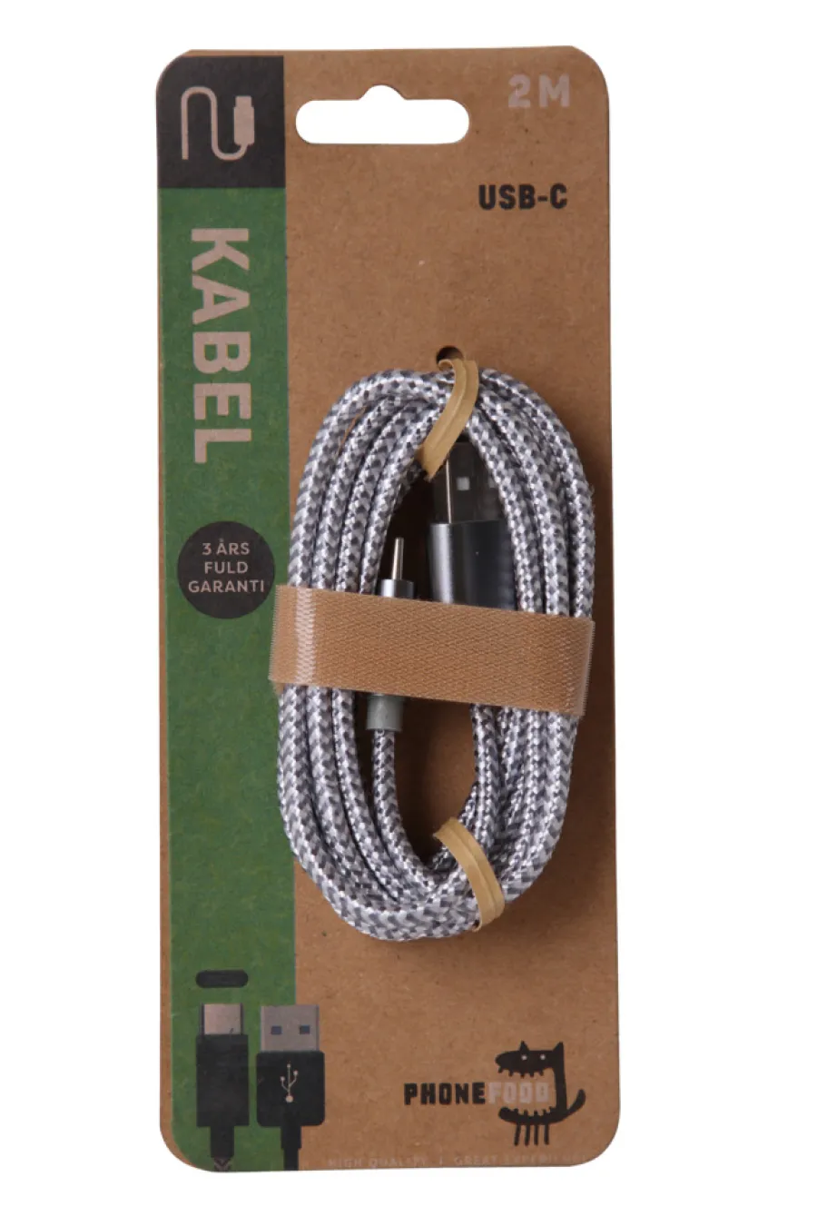 PhoneFood Kabler & Adaptere|Kabel med USB-C stik - 2 meter