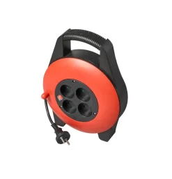 Kabler & Ledninger|Kabeltromle m/4 udtag 10 meter