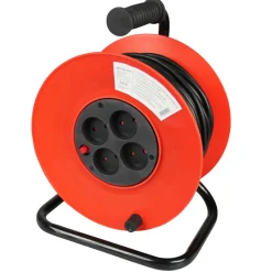 Kabler & Ledninger|Kabeltromle m/4 udtag 40 meter