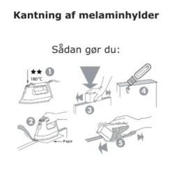 Hornbaek Hylder|Kantbånd til melaminhylder sort 19 mm x 5 meter