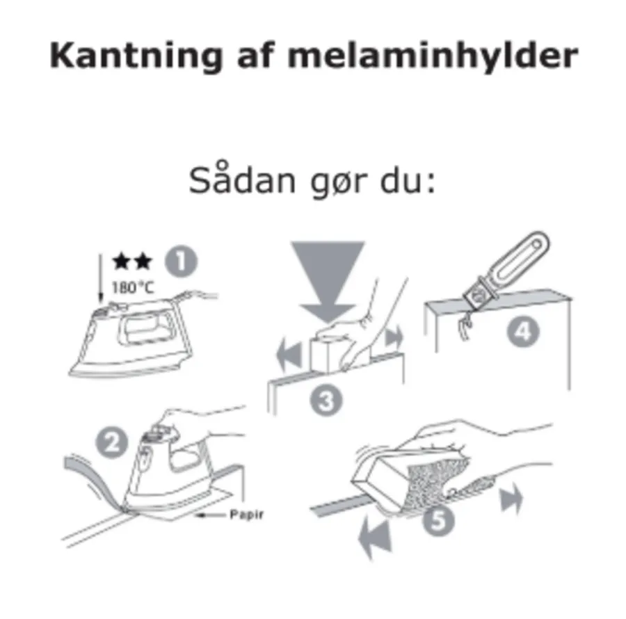 Hornbaek Hylder|Kantbånd til melaminhylder sort 19 mm x 5 meter