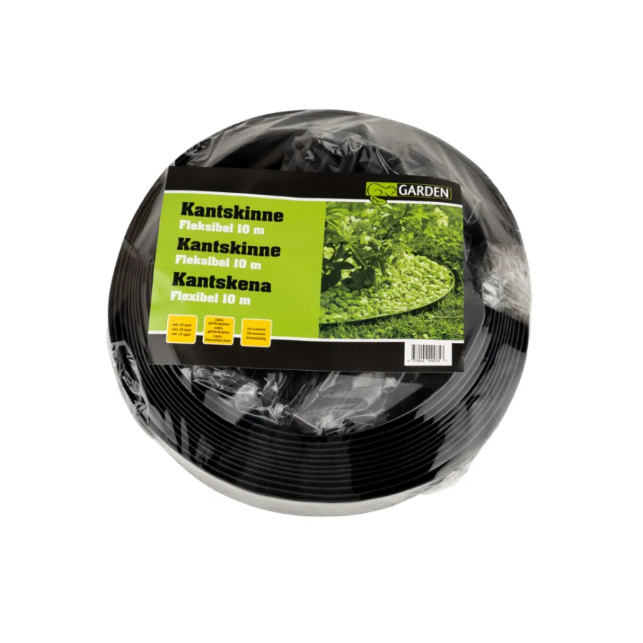 Garden® Bedafgrænsning & Minihegn|Kantskinne fleksibel til bed/græs 10 meter -