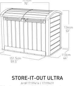Keter Øvrige Havemøbler|Redskabsrum|Store-It-Out Ultra miniskur 2000 liter