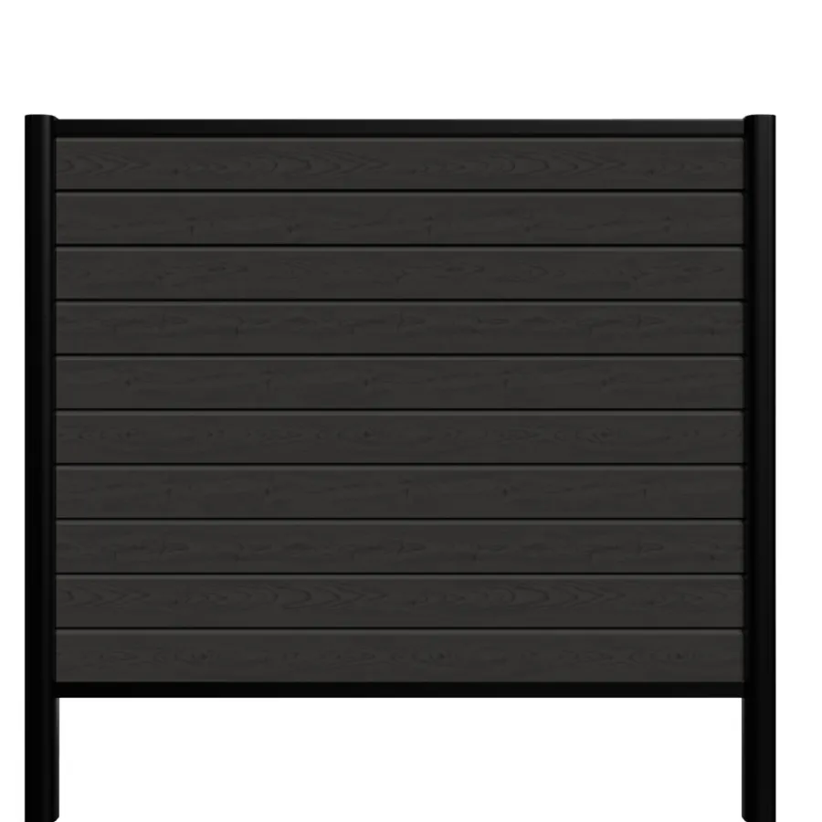 Kirkedal by TreeTops Komposithegn|Kirkedal Alu Light hegn startsæt sort 128 x 150 cm