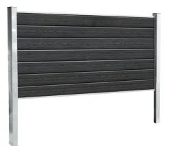 Kirkedal by TreeTops Komposithegn|Kirkedal galvaniseret hegn K1 startsæt 90 x 180 cm