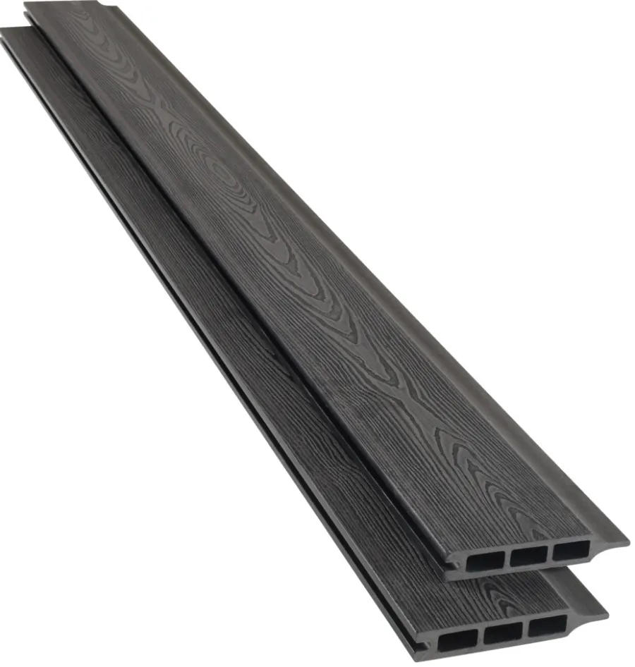 Kirkedal by TreeTops Komposithegn|Kirkedal hegnsprofil K1 sort 25 x 150 x 1800 mm