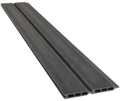 Kirkedal by TreeTops Komposithegn|Kirkedal hegnsprofil K1 sort 25 x 150 x 1800 mm
