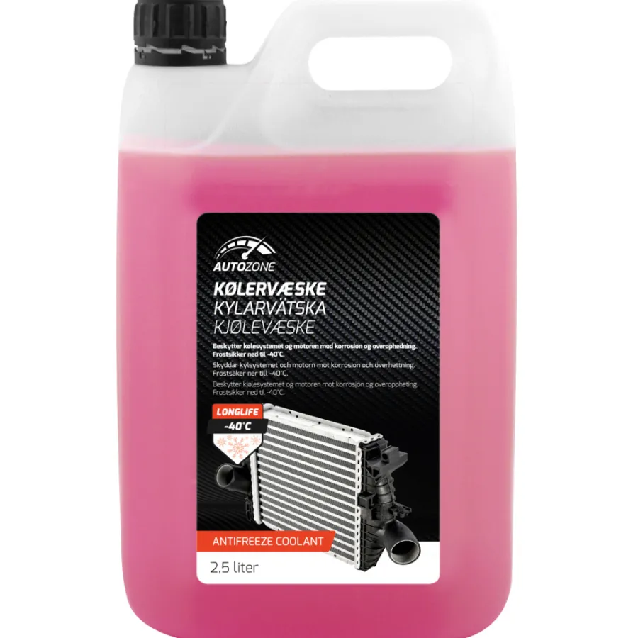AutoZone® Motorolie & Sprinklervæske|Kølervæske rød 2,5 liter -