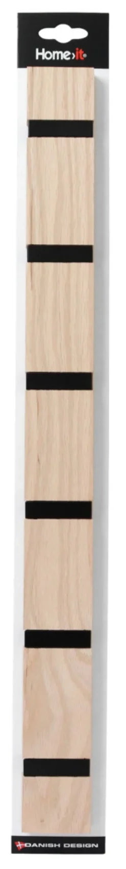 HOME it Knager & Knagerækker|Knagerække flex lys eg 6 knager 60 cm naturtræ