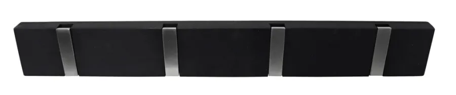HOME it Knager & Knagerækker|Knagerække flex sort eg 4 knager 40 cm
