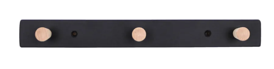 HOME it Knager & Knagerækker|Knagerække sort/bøg 28 cm