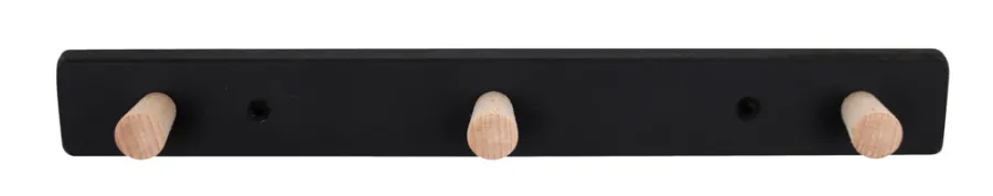 HOME it Knager & Knagerækker|Knagerække sort/bøg 28 cm