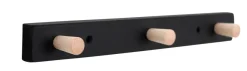 HOME it Knager & Knagerækker|Knagerække sort/bøg 28 cm
