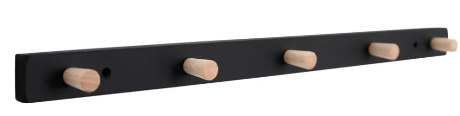 HOME it Knager & Knagerækker|Knagerække sort/bøg 50 cm