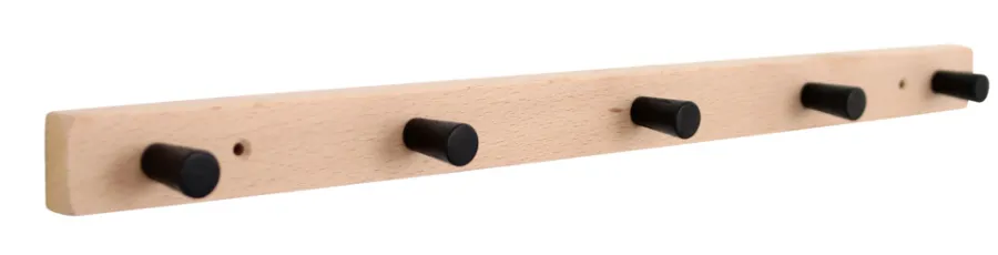 HOME it Knager & Knagerækker|Knagerække sort bøg 50 cm