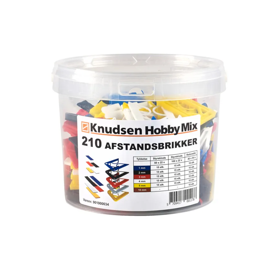 Knudsen Kilen Kiler|Hobby Mix afstandsbrikker - 210 stk.