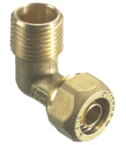 Fittings Til Rør|Kompressionsvinkel m/nippel 1/2" x 15 mm