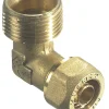 Fittings Til Rør|Kompressionsvinkel m/nippel 3/4" x 15 mm