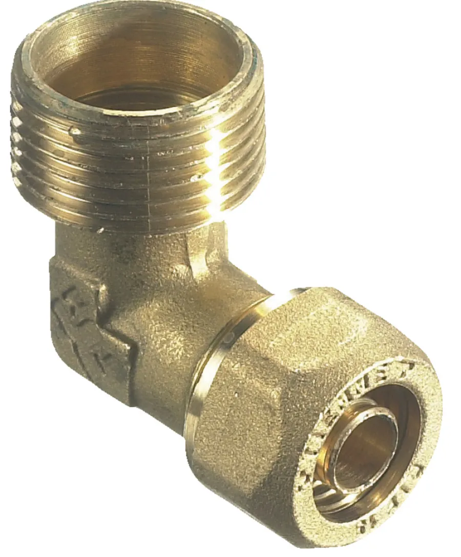 Fittings Til Rør|Kompressionsvinkel m/nippel 3/4" x 15 mm