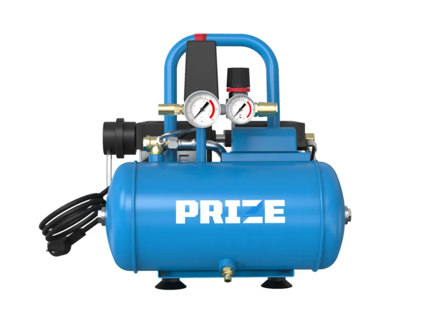 PRIZE® Kompressor|Kompressor støjsvag 0,75 hk og 6 liter tank - PRIZE