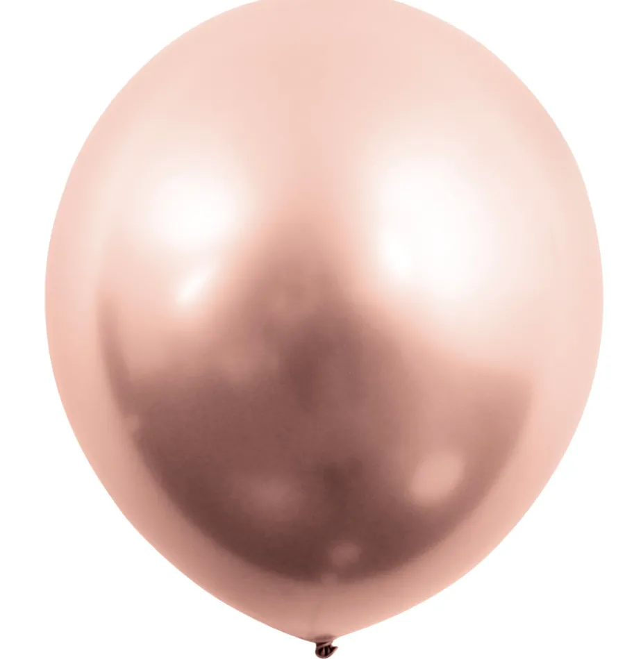 Pynt & Festudstyr|Kromballon 30 cm 4 stk. rose guld