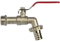 Haner & Ventiler|Kugleaftaphane 3/4" L-greb krom