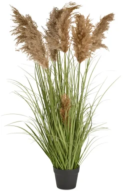 Sæsonafslutning|Kunstige Planter|Kunstgræs med ægte pampas 120 cm