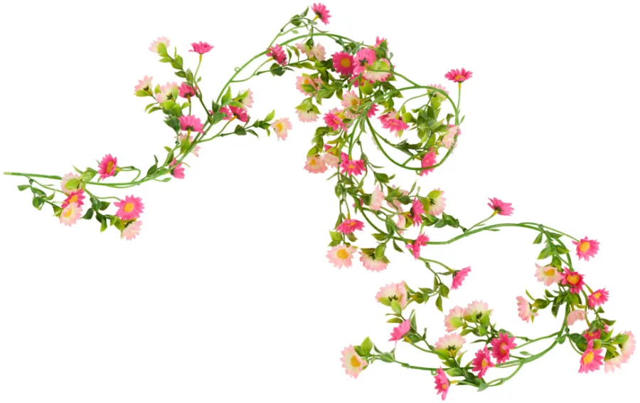 Sæsonafslutning|Kunstige Planter|Kunstig blomsterranke 210 cm Lyserød