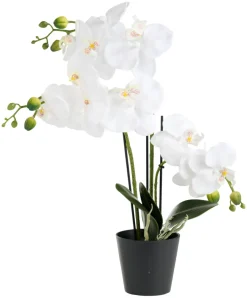 Sæsonafslutning|Kunstige Planter|Kunstig orkidé hvid 46 cm