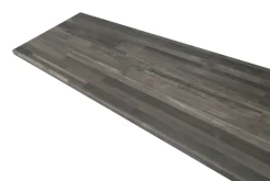 Bordplader|Laminatbordplade sort/grå træ 28 mm x 61 x 300 cm
