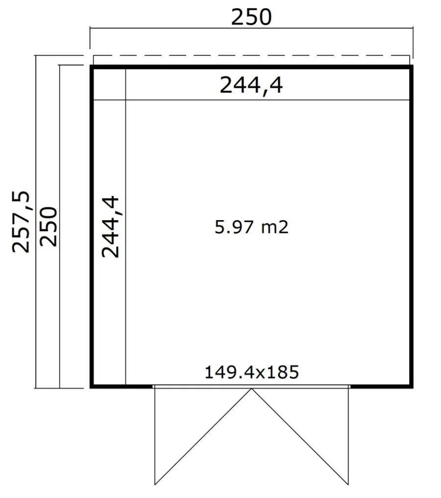 Lasita Maja Redskabsrum|redskabsrum Felix 2 250 x 250 cm