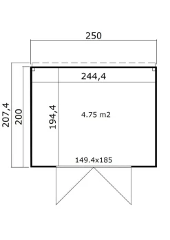 Lasita Maja Redskabsrum|redskabsrum Felix 1,5 200 x 250 cm