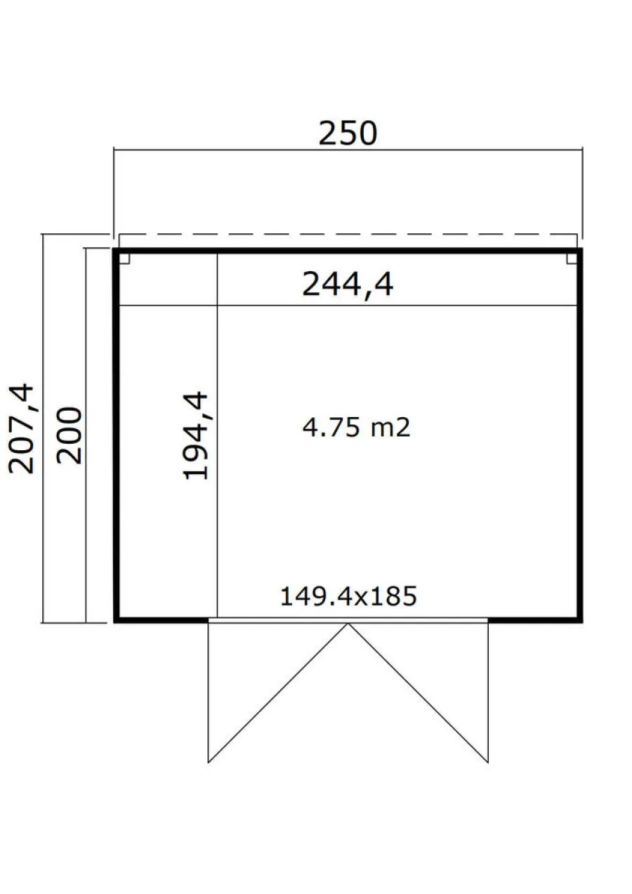 Lasita Maja Redskabsrum|redskabsrum Felix 1,5 200 x 250 cm