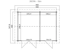 Lasita Maja Redskabsrum|redskabsrum Odin 420 x 320 cm