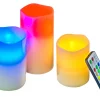 Dekorativ Belysning - Indendørs|LED-bloklys med farveskift 3-pk.
