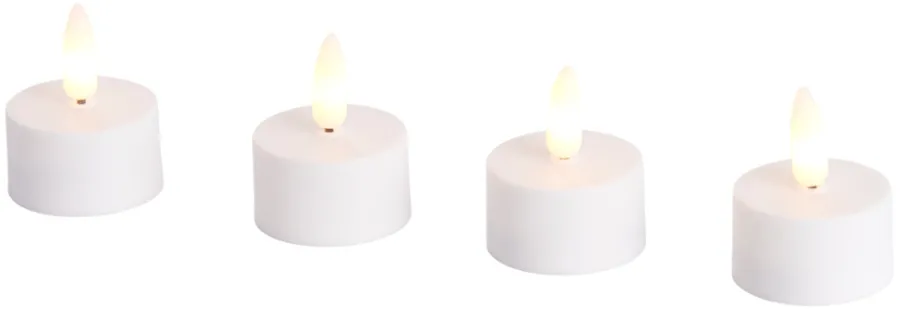 DAY Dekorativ Belysning - Indendørs|LED-fyrfadslys med 3D-flamme 4 stk. -
