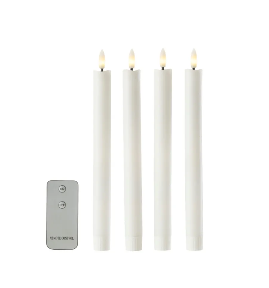 Stemning® Dekorativ Belysning - Indendørs|LED-kronelys 4-pk. Hvid