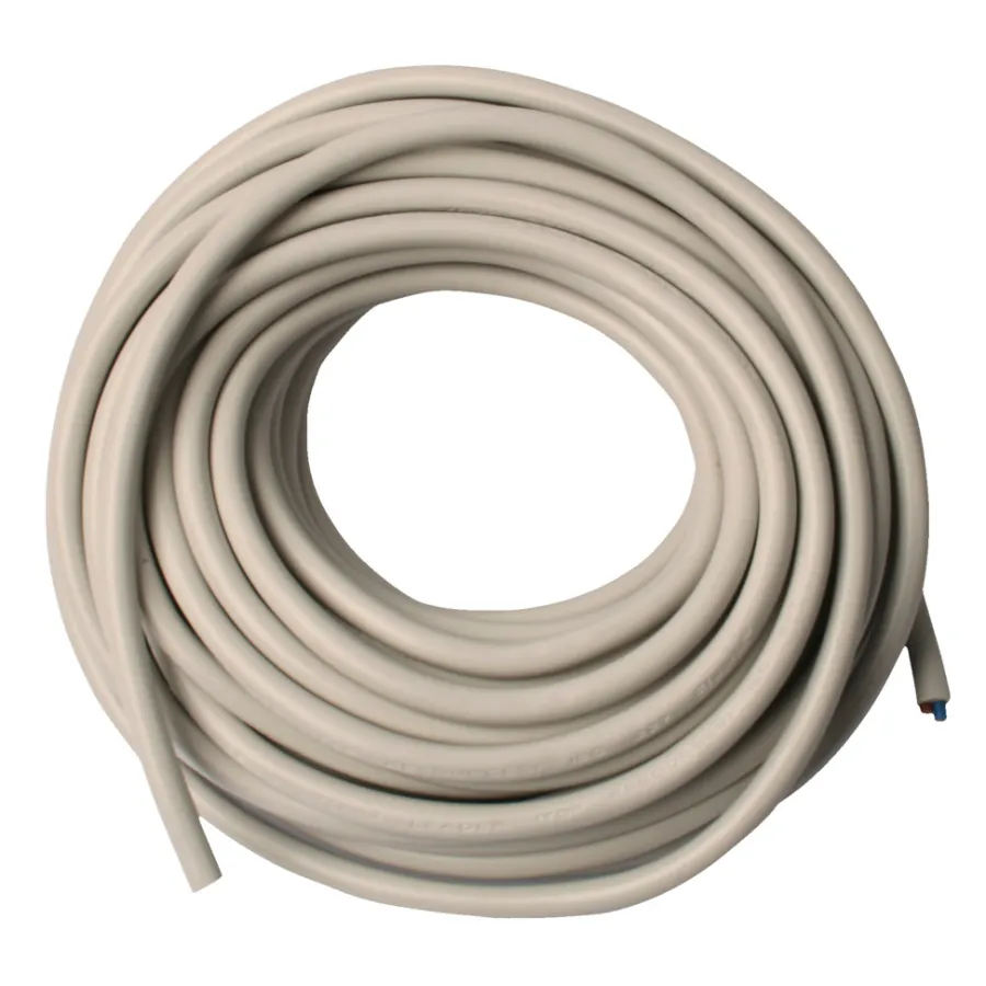 Elworks Kabler & Ledninger|Ledning rund 2 x 0,75 mm² 10 meter - Grå