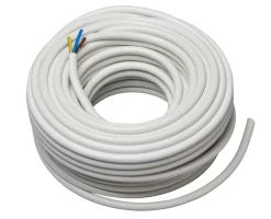 Kabler & Ledninger|Ledning rund 3 x 1,5 mm² 25 meter Hvid
