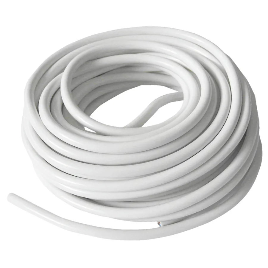 Elworks Kabler & Ledninger|Ledning rund 2 x 0,75 mm² 10 meter - Hvid