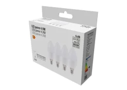 Led-Pærer|LED-pære kerte E14 4,9 W 4-pk.
