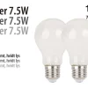 Led-Pærer|LED-pære standard 7,5 W E27 2-pk.