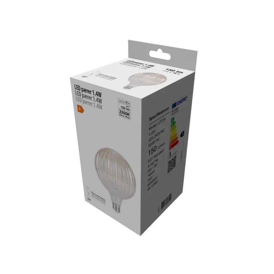 Led-Pærer|LED-pære Stripes Amber 1,4 W E27