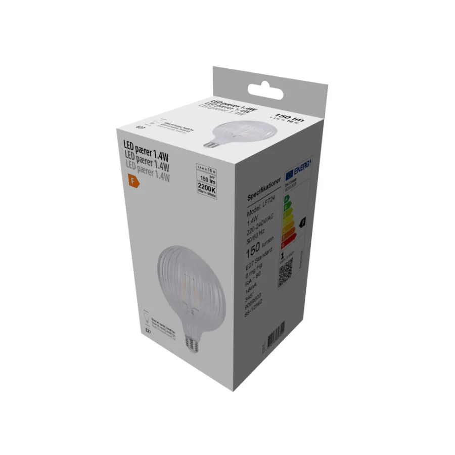 Led-Pærer|LED-pære Stripes klar 1,4 W E27