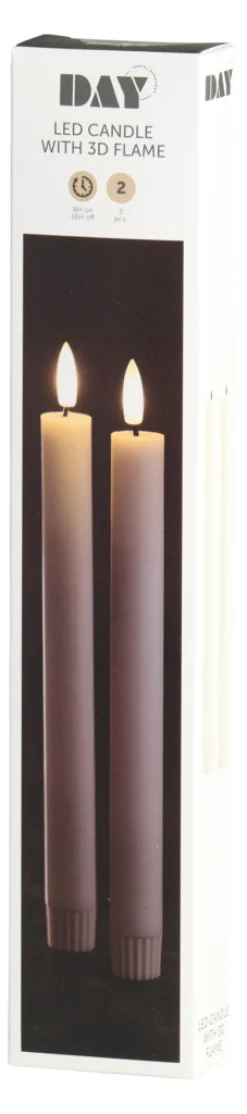 DAY Dekorativ Belysning - Indendørs|LED-stearinlys middagslys 2 stk. -