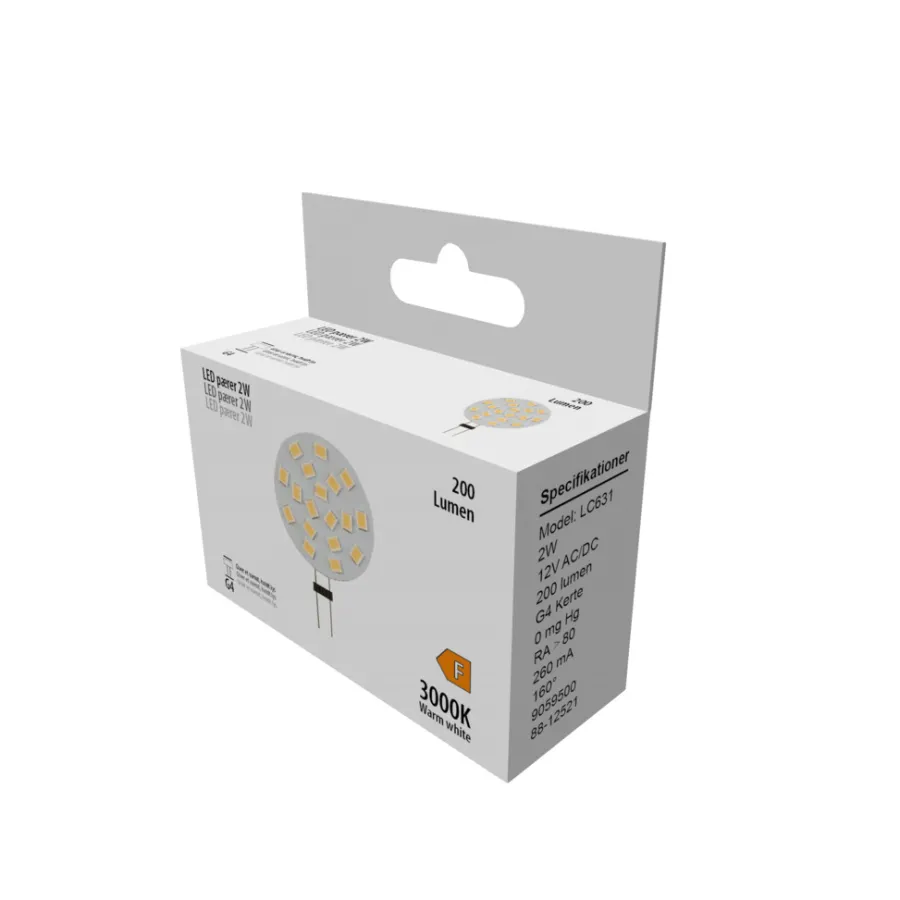 Led-Pærer|LED-stiftpære 2 W G4