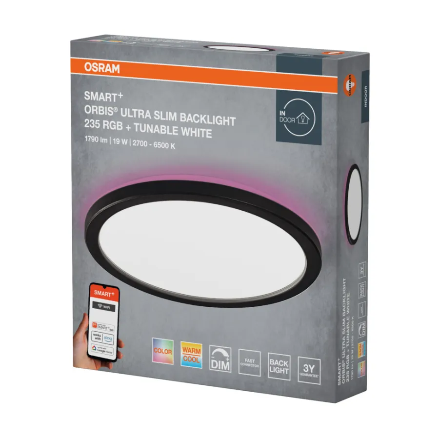 LEDVANCE Loftlamper|Smart Lamper|SMART+ Orbis Ultra Slim Backlight Ø235 mm RGB